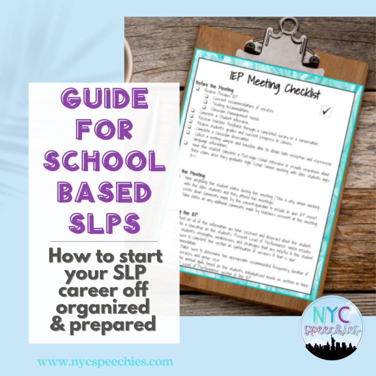 Guide for the School-Based SLP