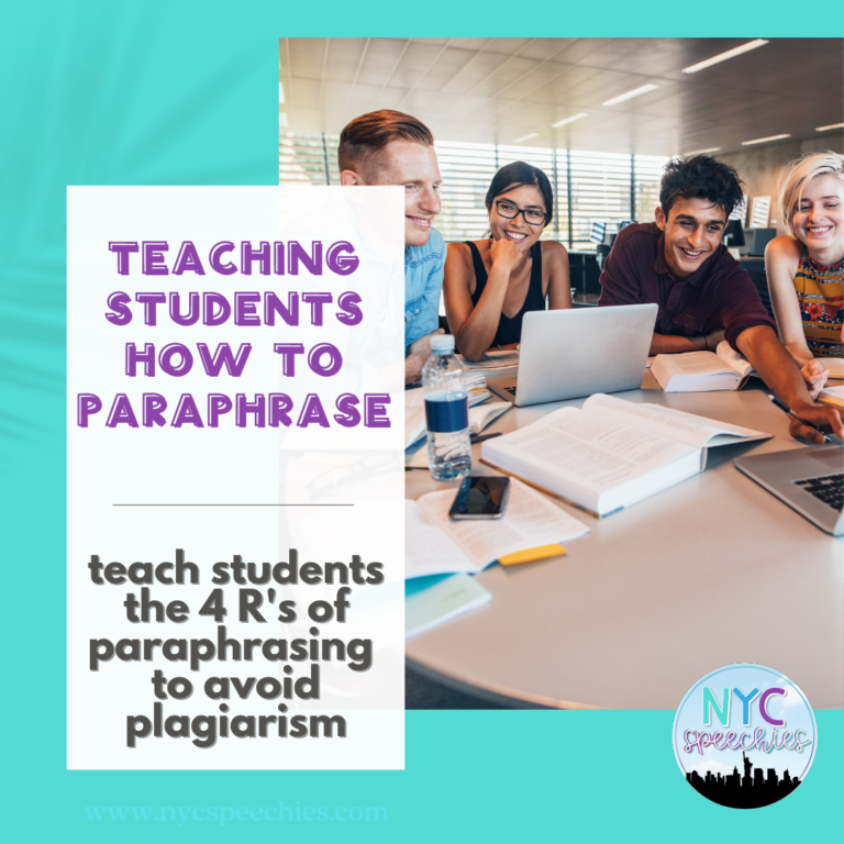 How to Teach Paraphrasing to Students