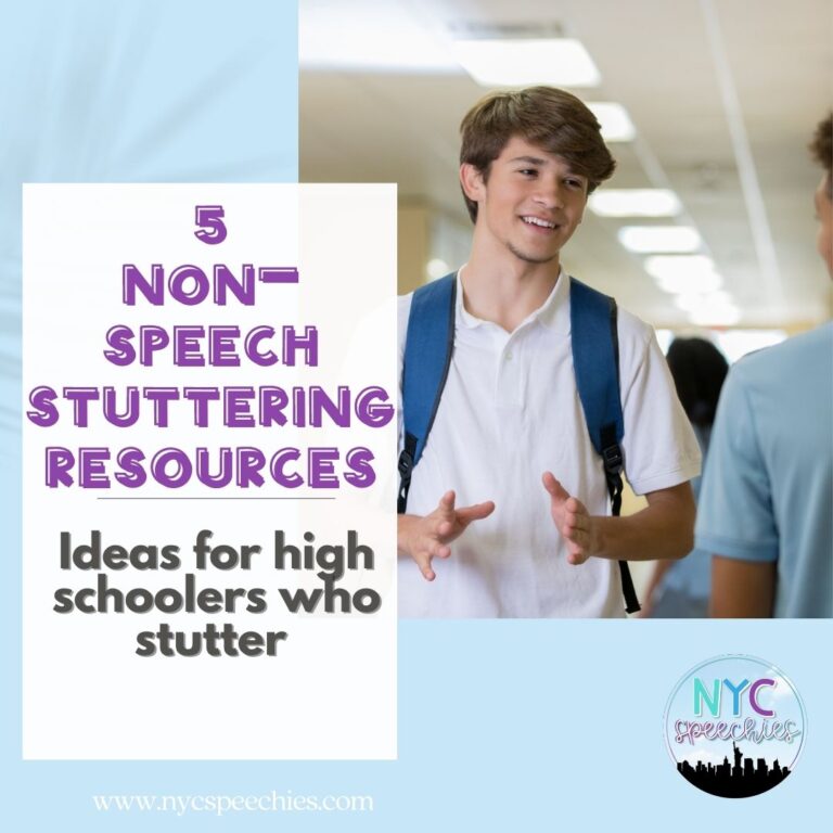 5 Non-Speech Stuttering Activities for High School