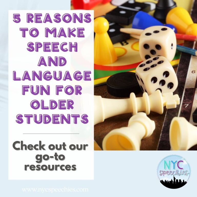 5 Reasons to Make Speech and Language Fun for Older Students