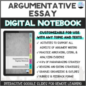 Argumentative Essay Digital Notebook